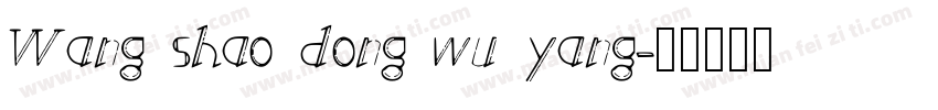 Wang shao dong wu yang字体转换